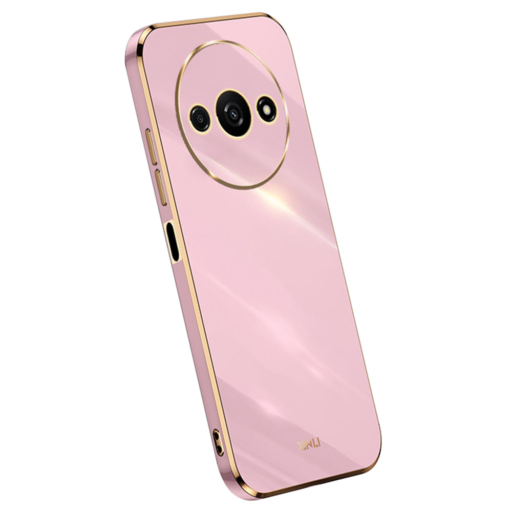 XINLI For Xiaomi Redmi A3 / Poco C61 4G TPU Case Precise Cut-outs Lens Protection Electroplating Phone Cover XINLI For Xiaomi Redmi A3 / Poco C61 4G TPU Case Precise Cut-outs Lens Protection Electroplating Phone Cover